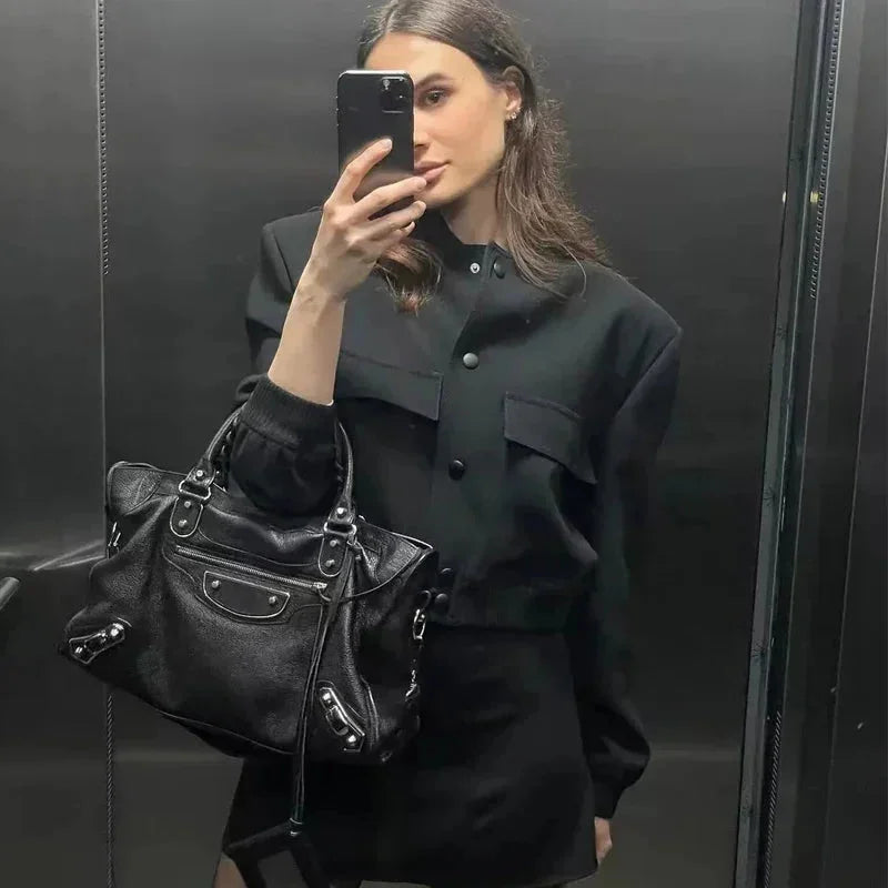 Lucia | bomber con tasche frontali