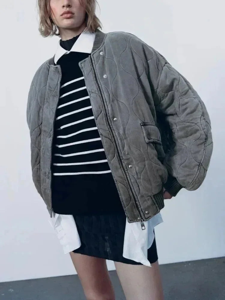 Ornella | bomber trapuntato oversize