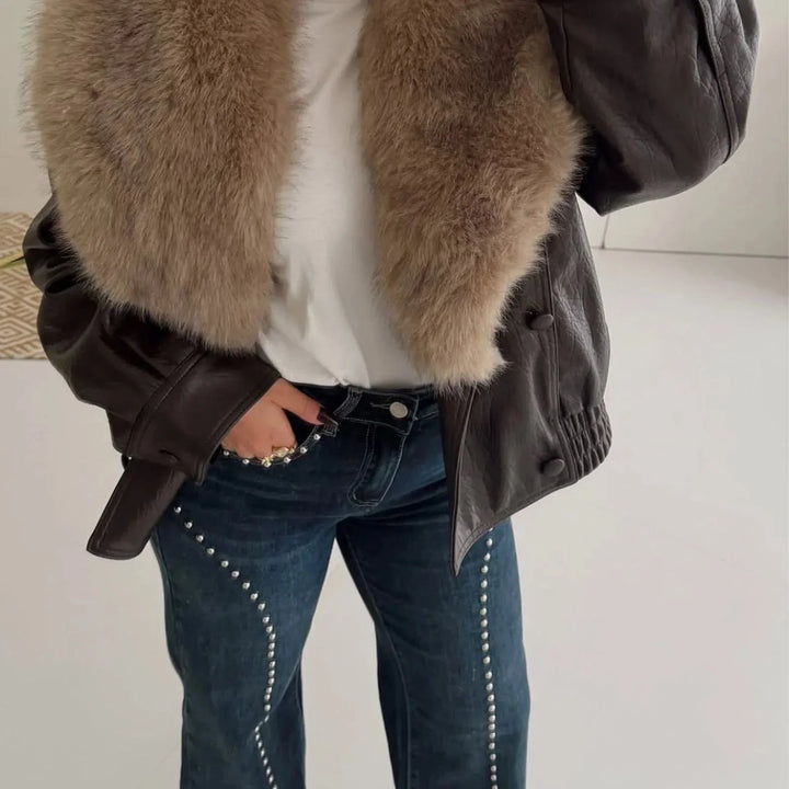 Veronica | giacca vintage con collo foderato