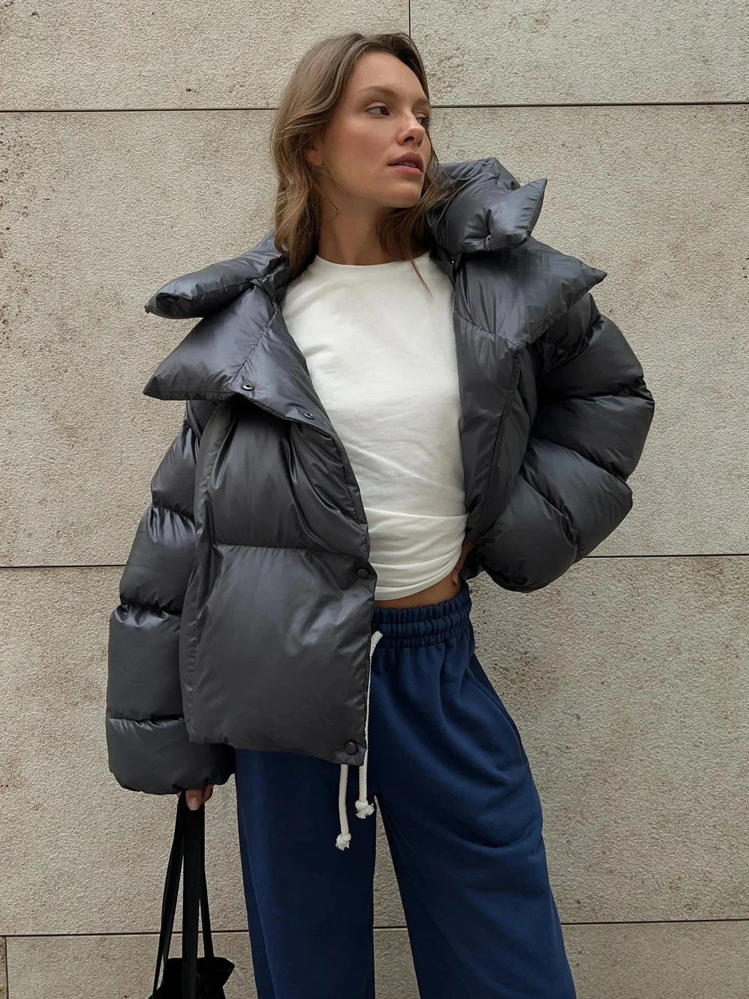Vittoria | piumino oversize con collo alto