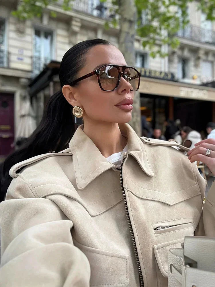 Ginevra | trench corto con revers